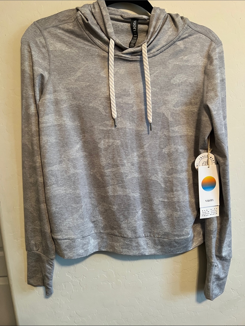 Vuori Halo Essential Hoodie Pale Heather Camo